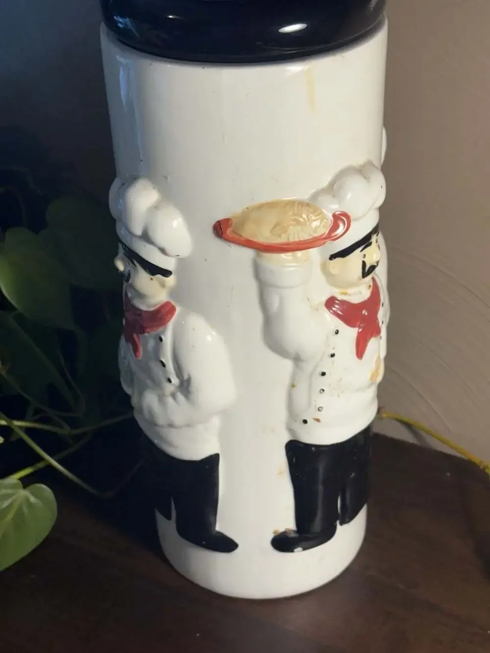 Houston Harvest Bistro Waiter Ceramic Pasta Canister Jar